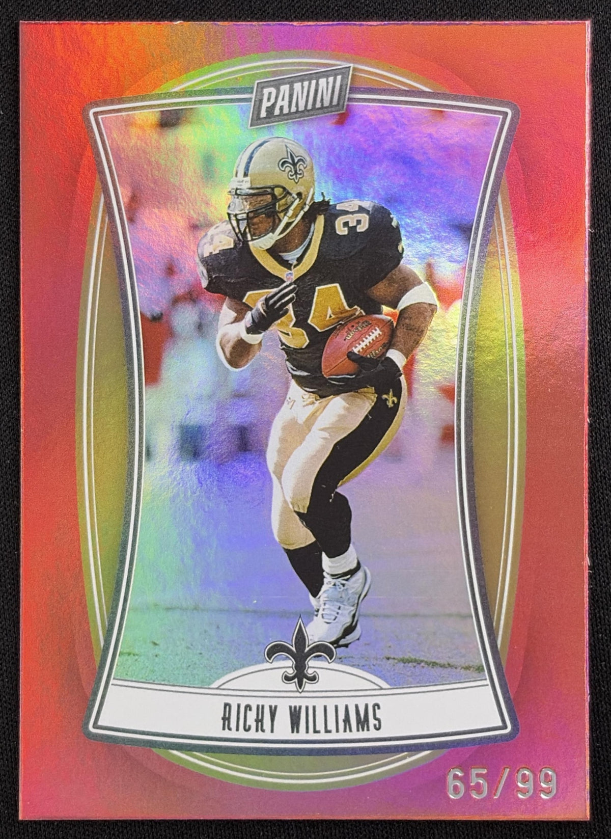 Ricky Williams 2022 Panini NFL Player of the Day Red /99 Saints