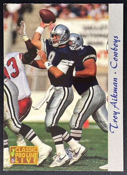 Troy Aikman 1993 Classic Pro Line Previews Cowboys Sports Trading Cards