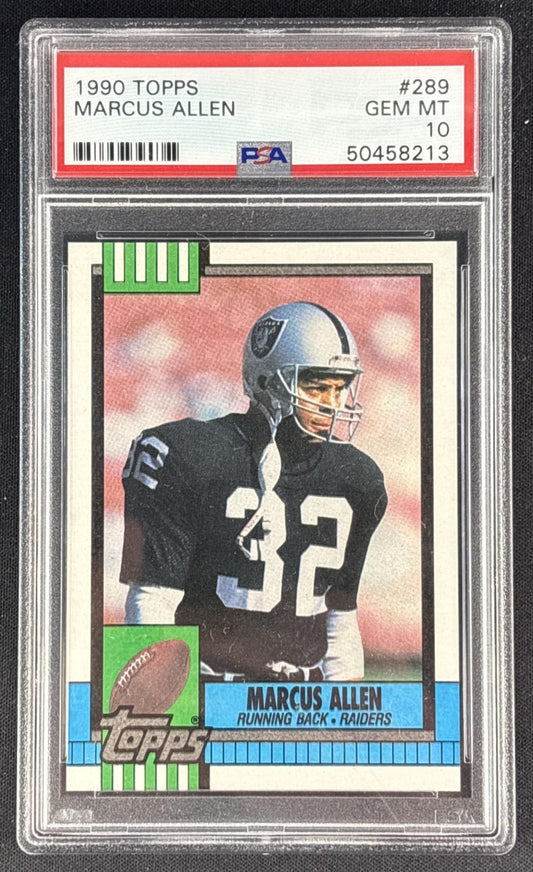 Marcus Allen 1990 Topps PSA 10 Raiders 50458213 Sports Trading Cards