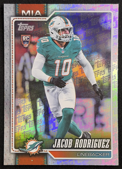 Jacob Rodriguez 2026 Topps Fanatics Foil Dolphins Miami Dolphins Sports Trading Card