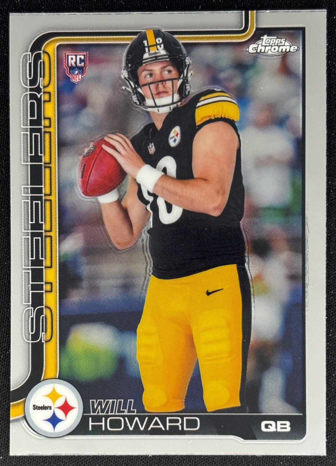 Will Howard 2025 Topps Chrome Rookie Steelers Sports Trading Cards