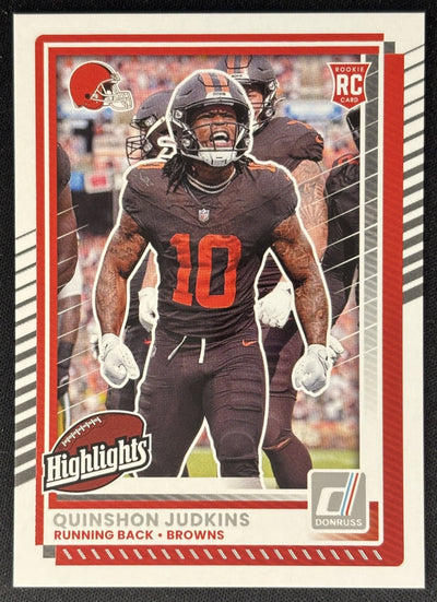 Quinshon Judkins 2025 Panini Donruss Rookies & Highlights Browns Sports Trading Cards