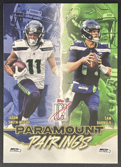 Sam Darnold Jaxon Smith-Njigba 2025 Signature Class Paramount Pairings Seahawks Default Title Sports Trading Cards