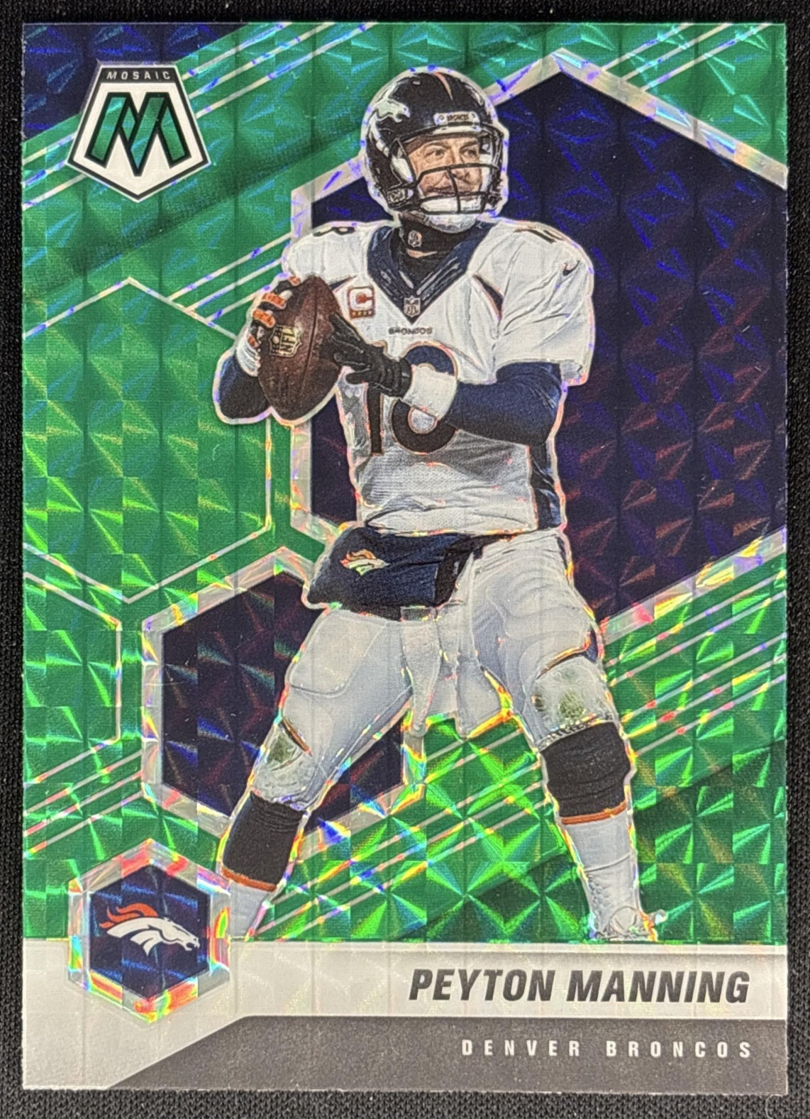 Peyton Manning 2021 Panini Mosaic Prizm Green Broncos Default Title Sports Trading Cards