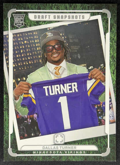 Dallas Turner 2024 Panini Photogenic Draft Snapshots Vikings