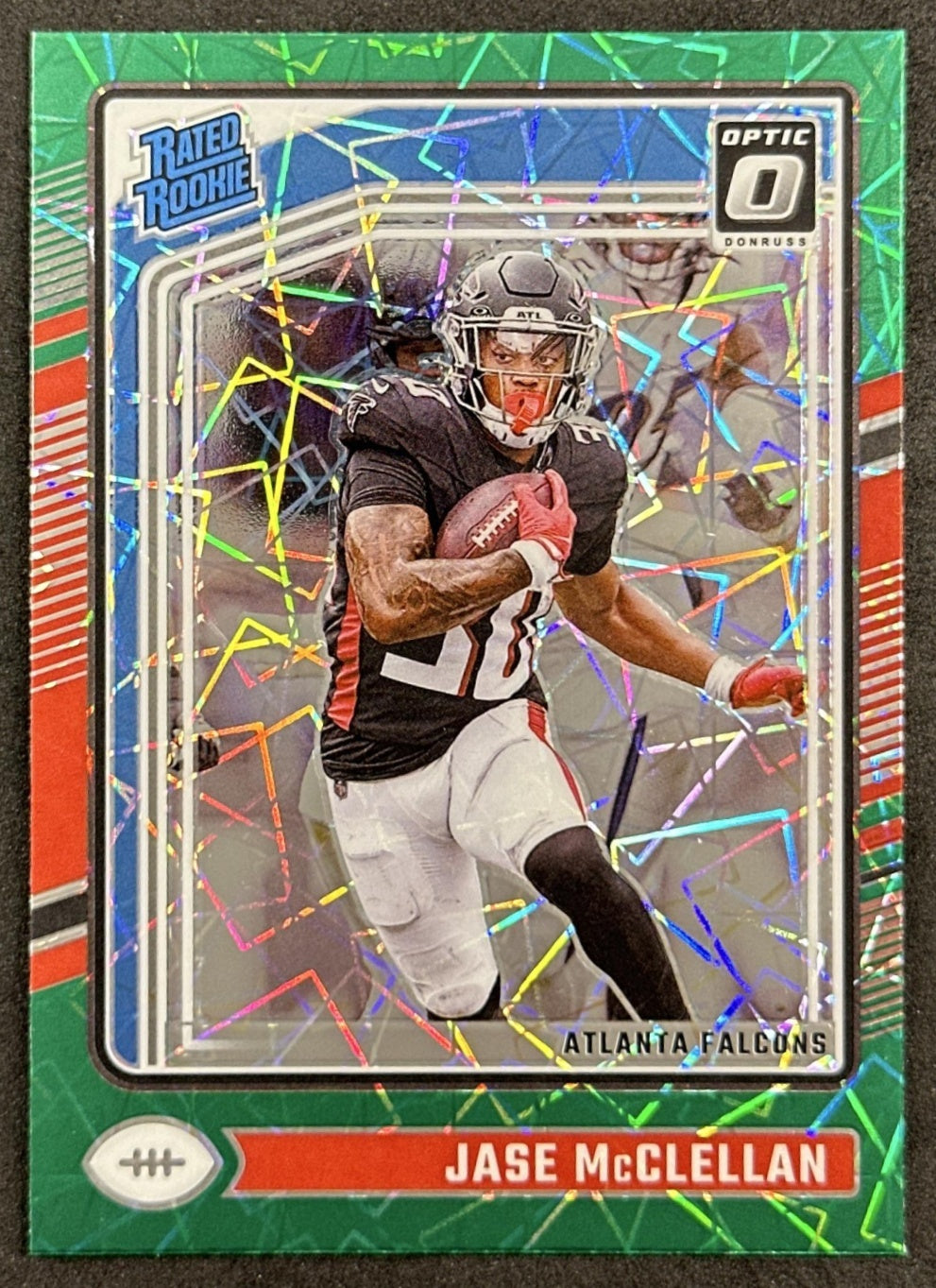 Jase McClellan 2024 Panini Donruss Optic Green Velocity Falcons