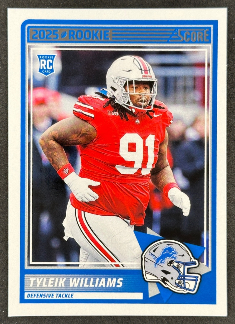Tyleik Williams 2025 Score Rookies Lions Football