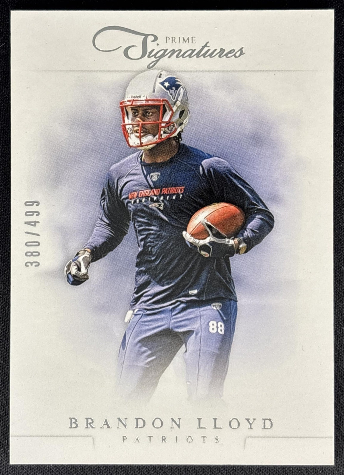 Brandon Lloyd 2012 Panini Prime Signatures /499 Patriots front