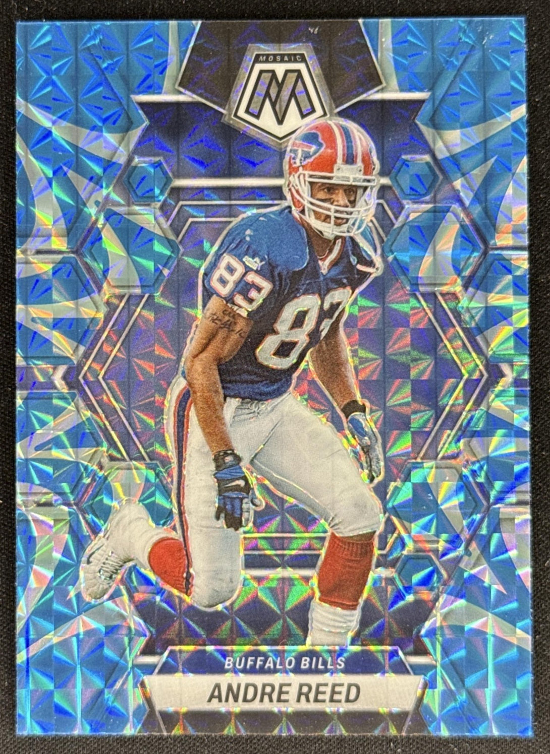 Andre Reed 2023 Panini Mosaic Reactive Blue Mosaic Bills Default Title Sports Trading Card
