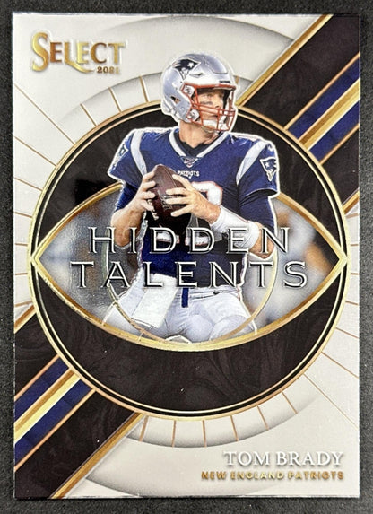 Tom Brady 2021 Panini Select Hidden Talents Patriots front