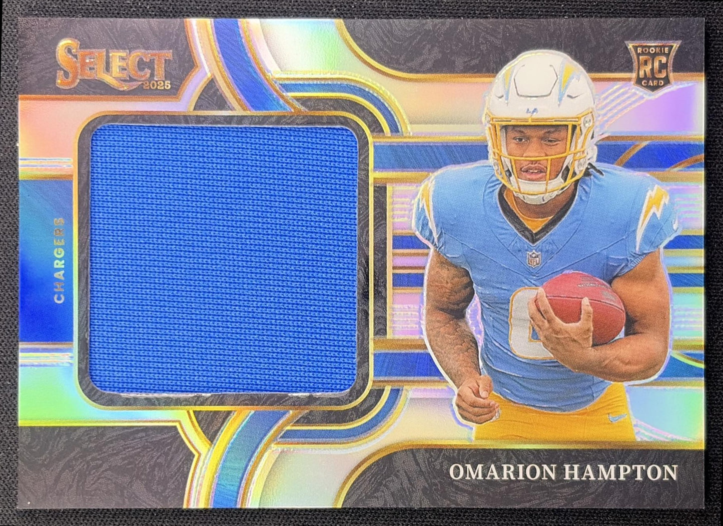 Omarion Hampton 2025 Panini Select Jumbo Rookie Swatch /149 Chargers