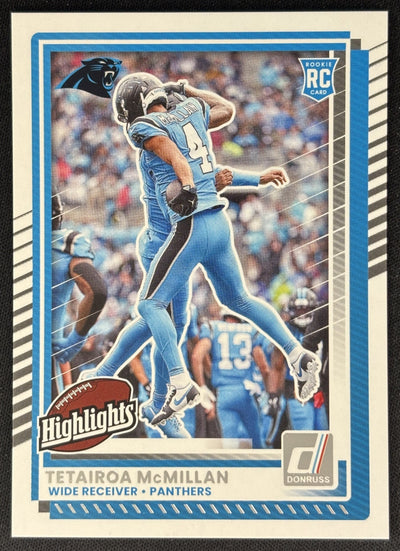 Tetairoa McMillan 2025 Panini Donruss Rookies & Highlights Panthers Sports Trading Cards