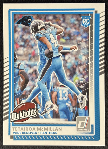 Tetairoa McMillan 2025 Panini Donruss Rookies & Highlights Panthers Sports Trading Cards