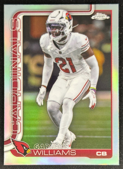 Garrett Williams 2025 Topps Chrome Refractor Cardinals Sports Trading Cards