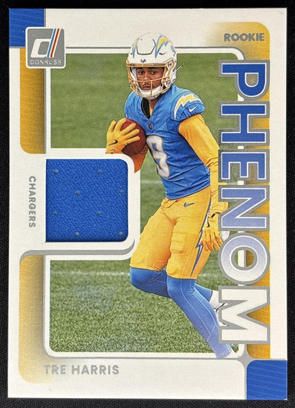 Tre Harris 2025 Panini Donruss Rookie Phenom Jerseys Chargers Sports Trading Cards