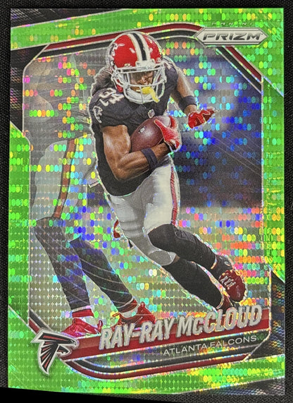 Ray-Ray McCloud 2025 Panini Prizm Neon Green Pulsar Falcons Sports Trading Card
