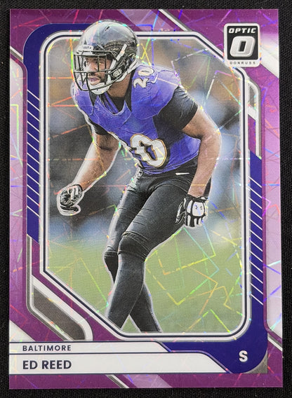 Ed Reed 2026 Panini Donruss Optic Purple Velocity Ravens