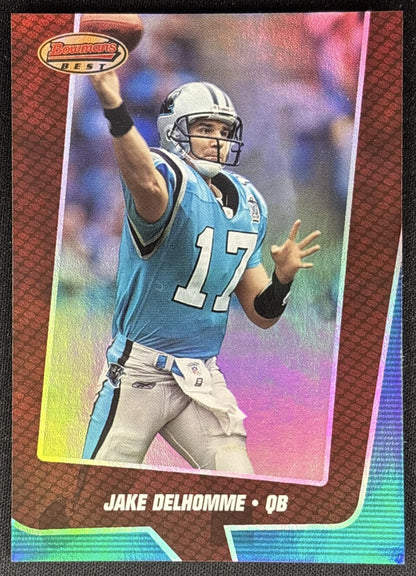 Jake Delhomme 2005 Bowman's Best Red /499 Panthers Sports Trading Cards