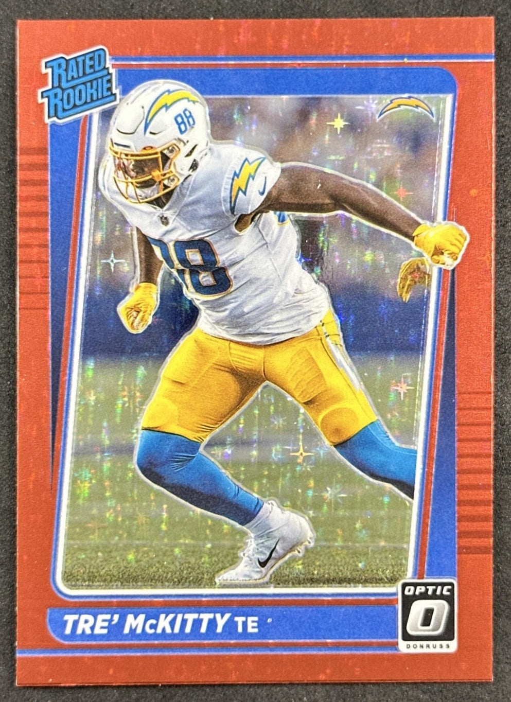 Tre McKitty 2021 Panini Donruss Optic Red Stars Chargers