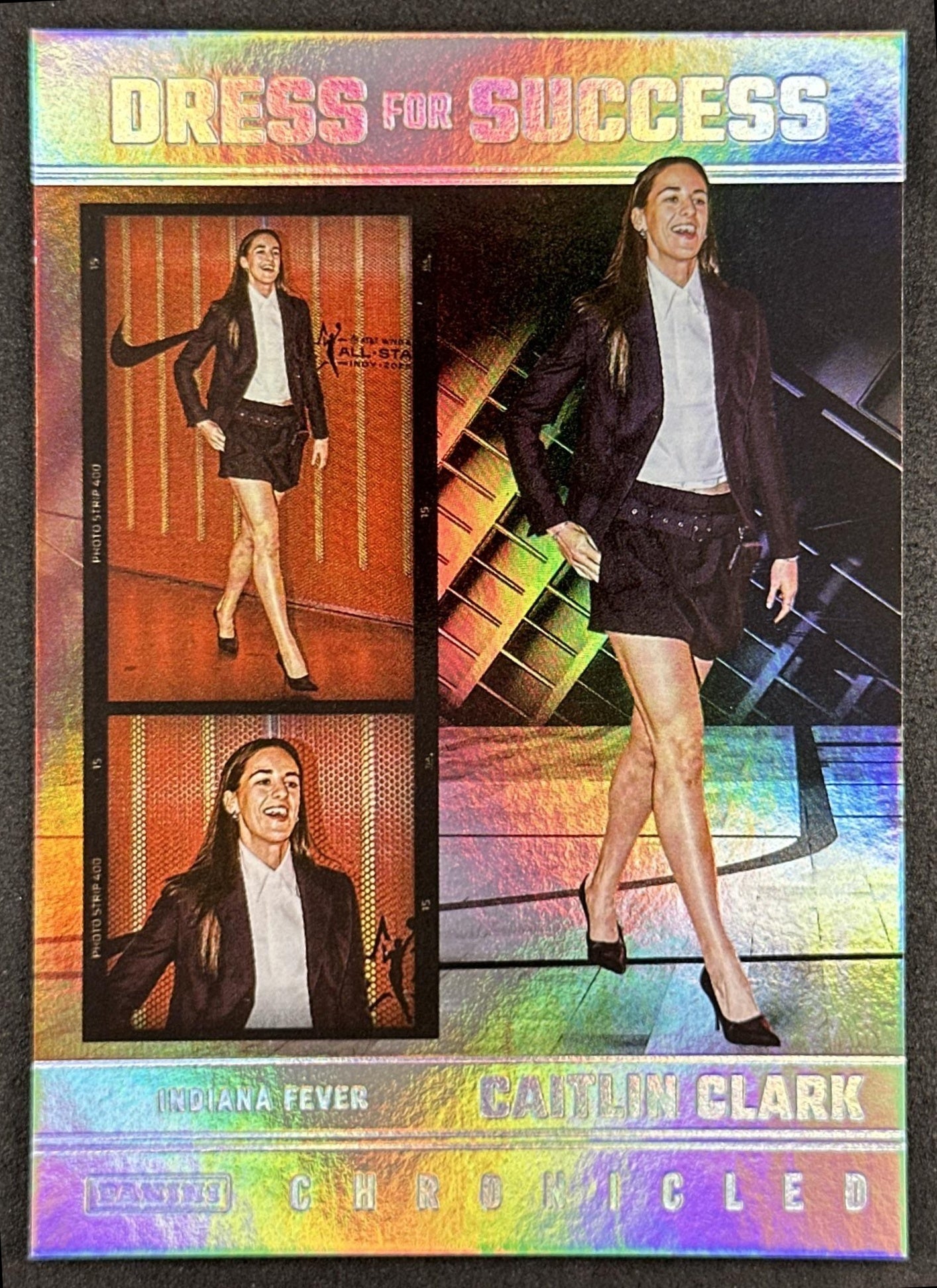Caitlin Clark 2025 Panini Chronicled Dress For Success Holo Fever 64 Indiana Fever