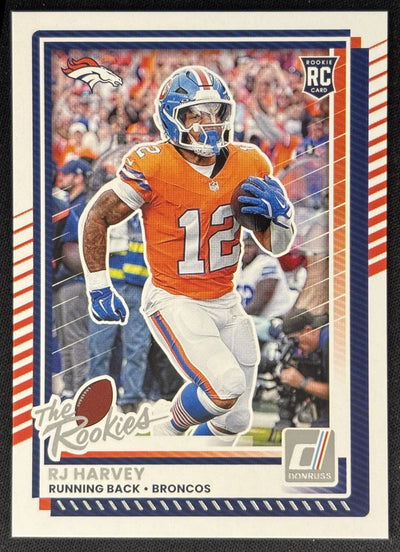 RJ Harvey 2025 Panini Donruss Rookies & Highlights Broncos Sports Trading Cards