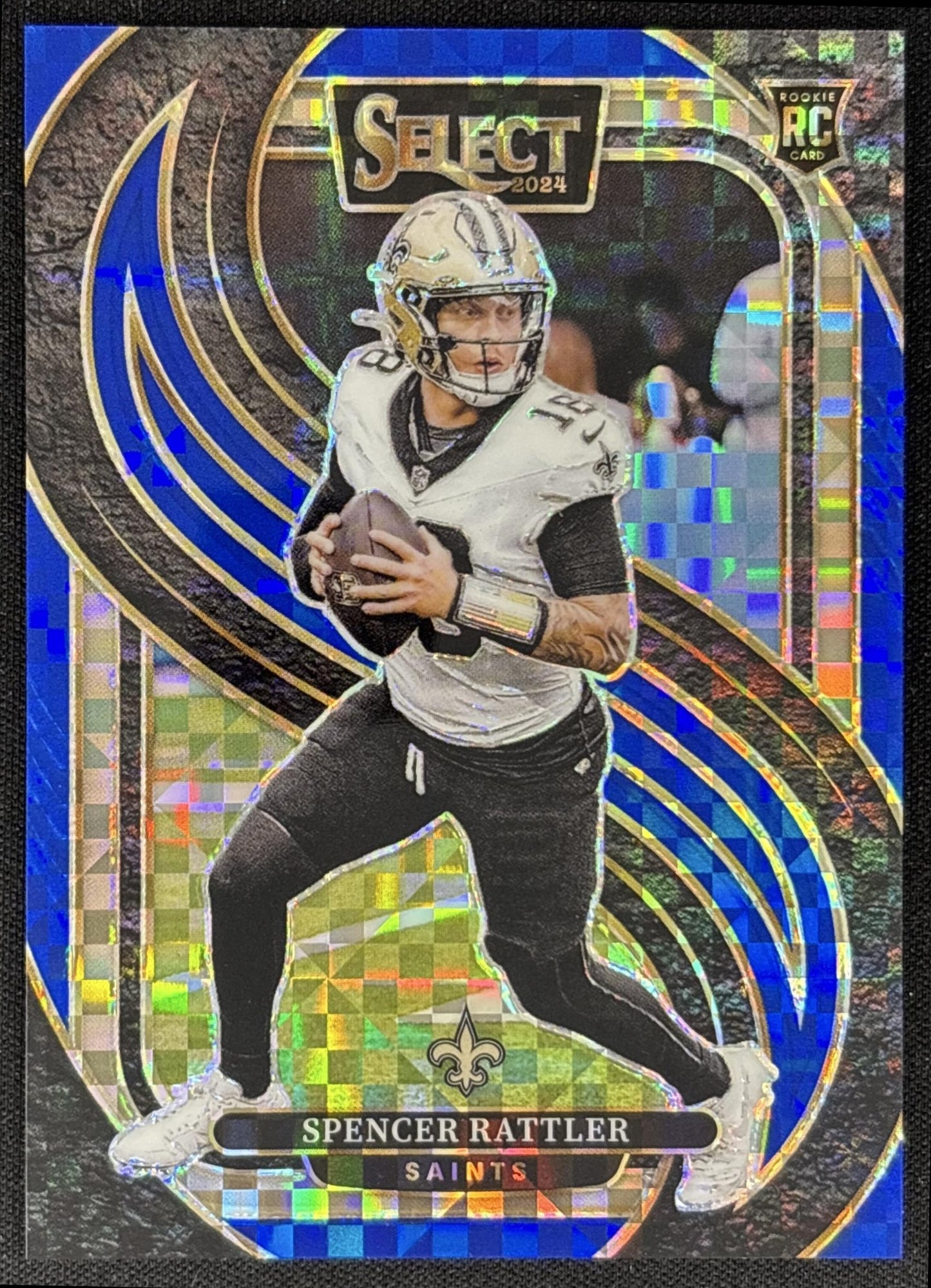 Spencer Rattler 2024 Panini Select Premier Blue Prizm /175 Saints