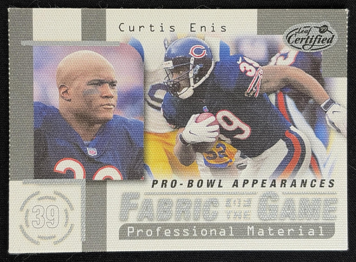 Curtis Enis 1999 Leaf Certified Fabric of the Game /1000 Bears - front