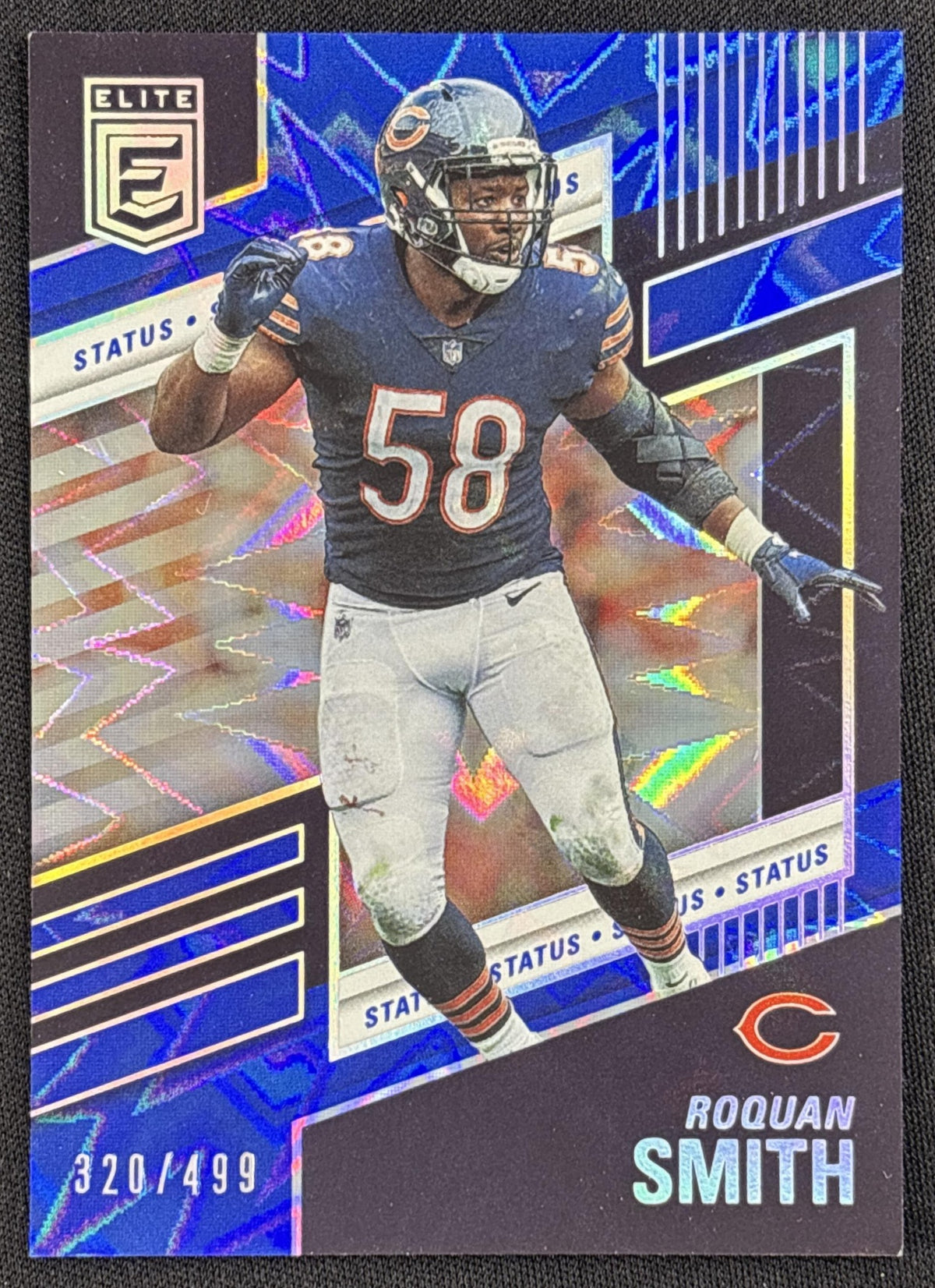 Roquan Smith 2022 Panini Donruss Elite Status Explosion /499 Bears
