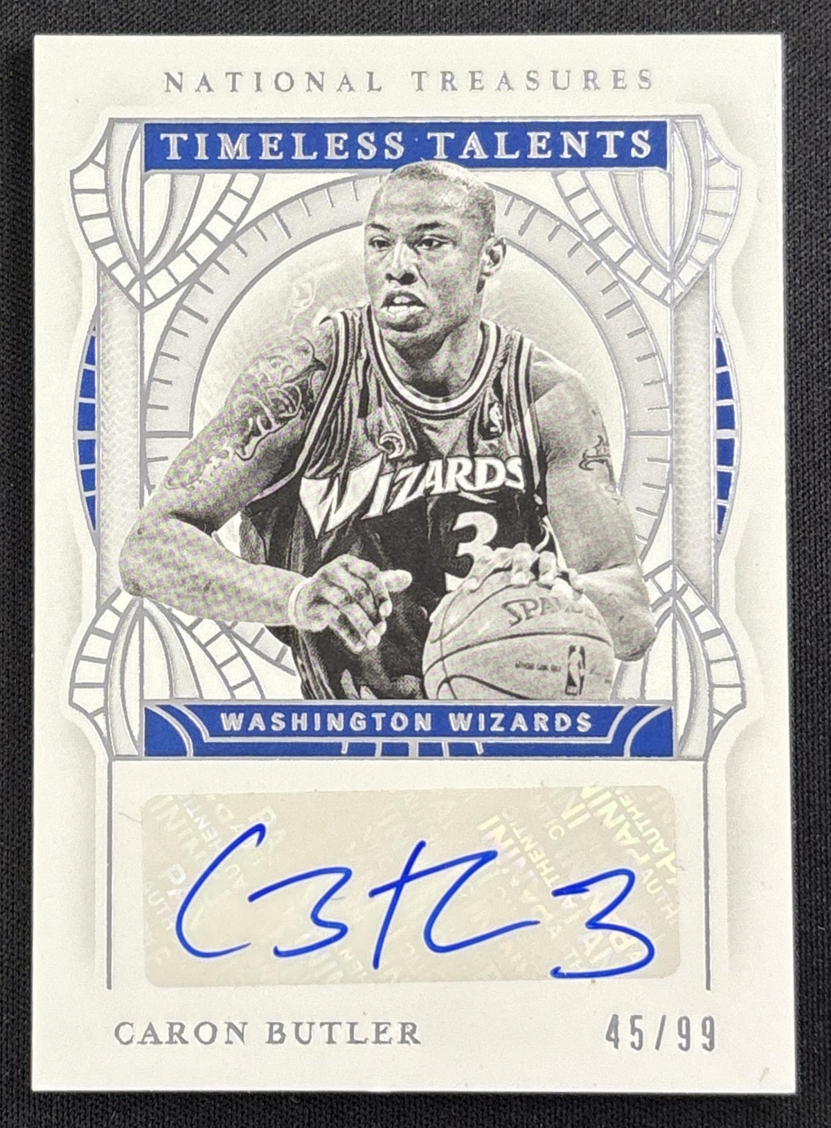 Caron Butler 2020 Panini National Treasures Timeless Talents Signatures /99 Wizards