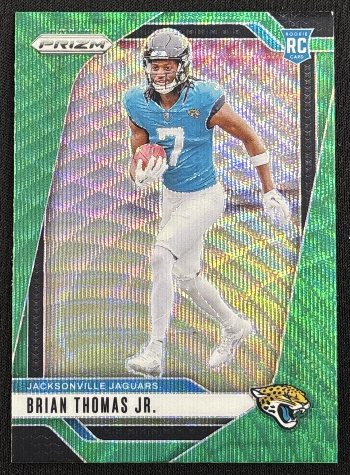 Brian Thomas Jr. 2024 Panini Prizm Green Wave Prizm Jaguars - front