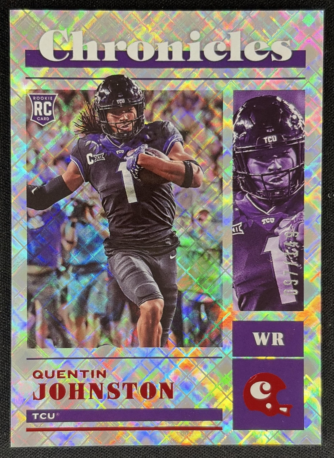 Quentin Johnston 2023 Panini Chronicles Draft Picks Red /149 Horned Frogs