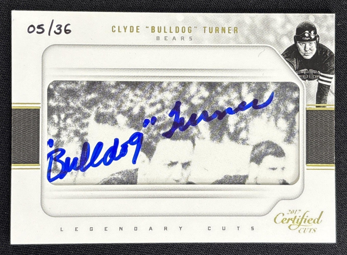 Clyde "Bulldog" Turner Certified Cuts Auto /36 Bears