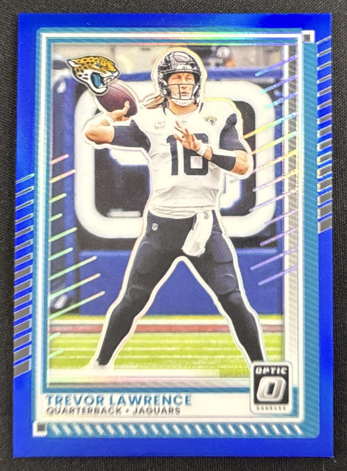 Trevor Lawrence 2025 Panini Donruss Optic Blue Prizm /249 Jaguars Sports Trading Card