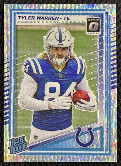 Tyler Warren 2025 Panini Donruss Optic Rated Rookie Wave Prizm /300 Colts