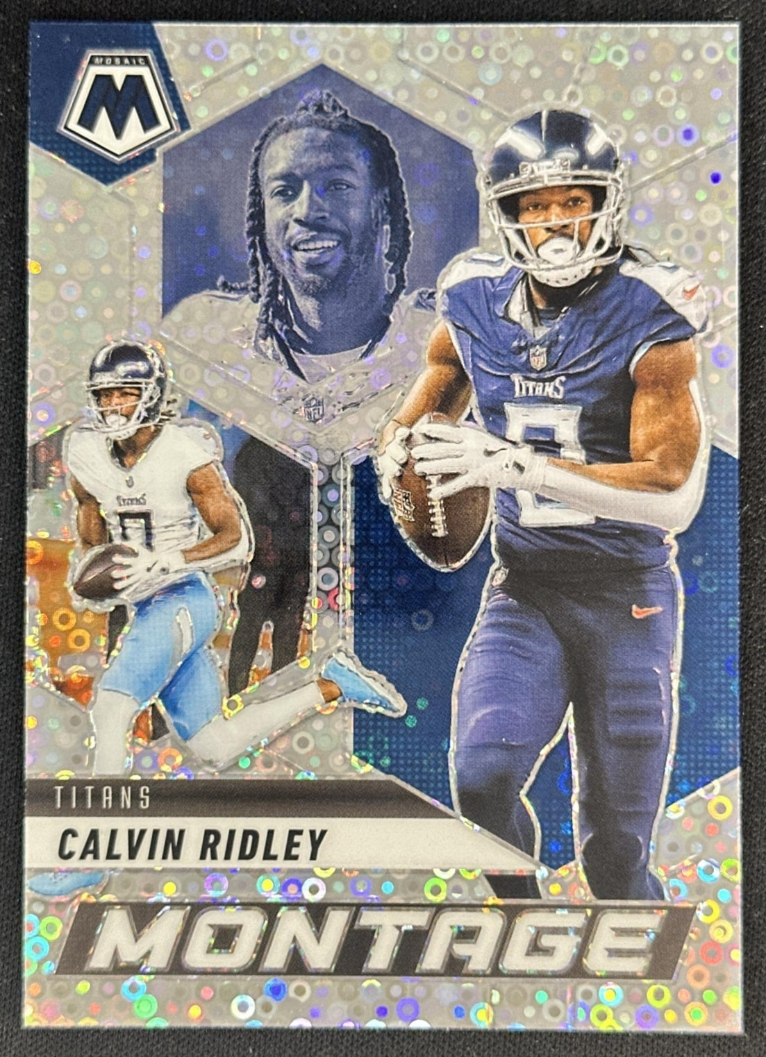 Calvin Ridley 2025 Panini Mosaic Montage No Huddle Silver Prizm Titans Sports Trading Cards