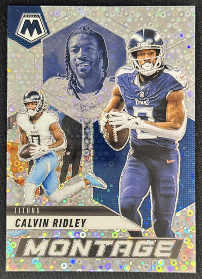 Calvin Ridley 2025 Panini Mosaic Montage No Huddle Silver Prizm Titans Sports Trading Cards