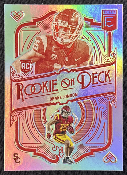 Drake London 2022 Panini Donruss Elite Rookie on Deck Trojans