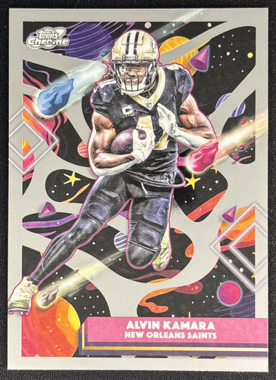 Alvin Kamara 2025 Topps Cosmic Chrome Saints Sports Trading Cards