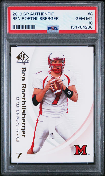 Ben Roethlisberger 2010 SP Authentic PSA 10 front