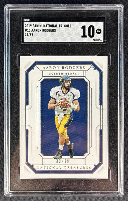 Aaron Rodgers 2020 Panini National Treasures Collegiate /99 SGC 10