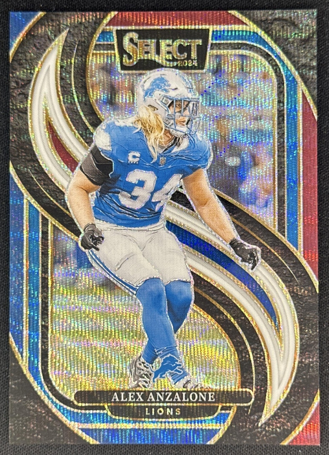 Alex Anzalone 2024 Panini Select Premier Tri-Color Prizm /249 Lions Default Title Sports Trading Cards