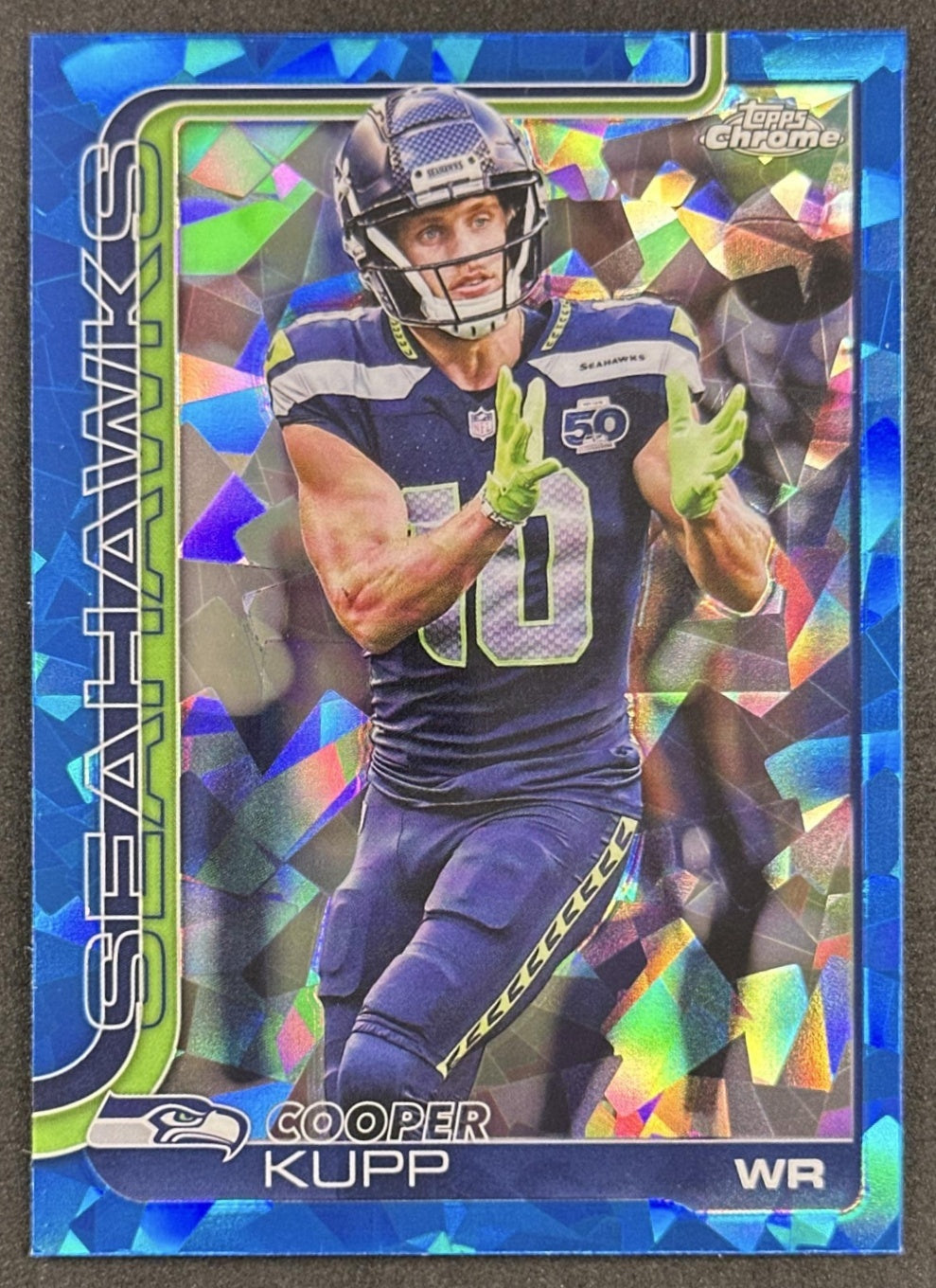 Cooper Kupp 2025 Topps Chrome Sapphire Seahawks Sports Trading Card