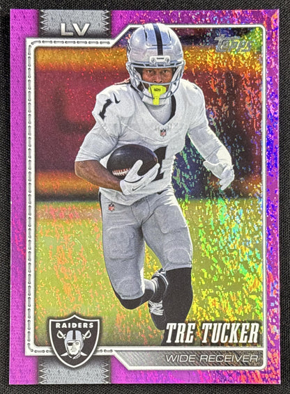 Tre Tucker 2026 Topps Pink Holo Foil Raiders