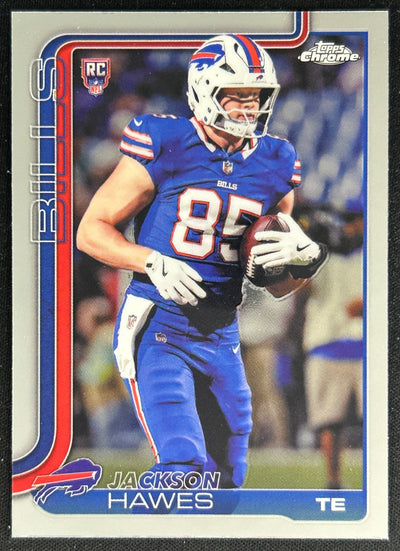 Jackson Hawes 2025 Topps Chrome Rookie Bills Sports Trading Cards