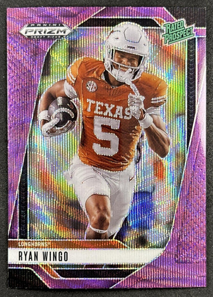 Ryan Wingo 2025 Panini Prizm Draft Picks Purple Wave Longhorns Sports Trading Cards