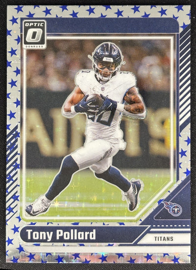 Tony Pollard 2024 Panini Donruss Optic Stars Titans Sports Trading Cards