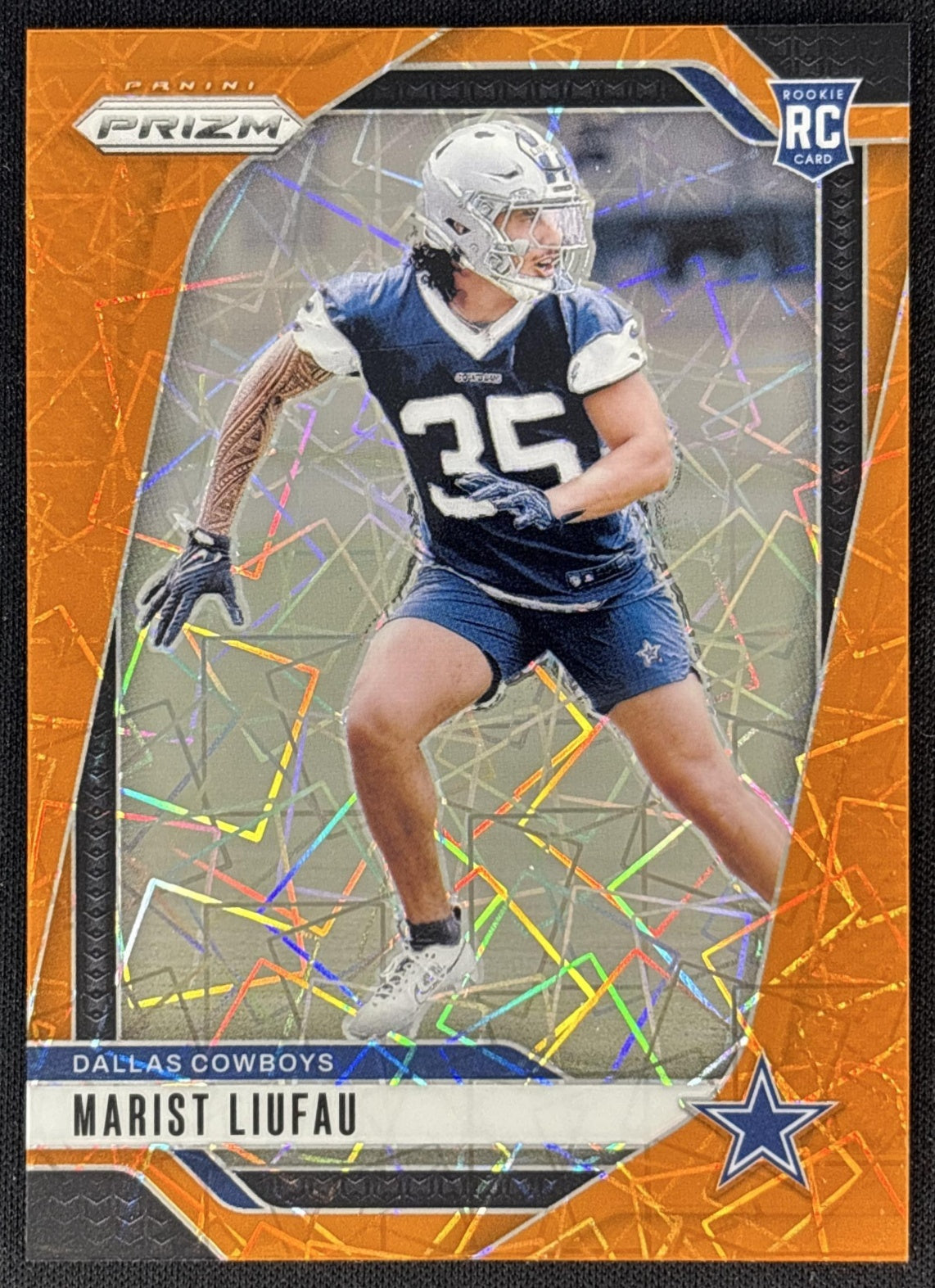 Marist Liufau 2024 Panini Prizm Lazer Cowboys front