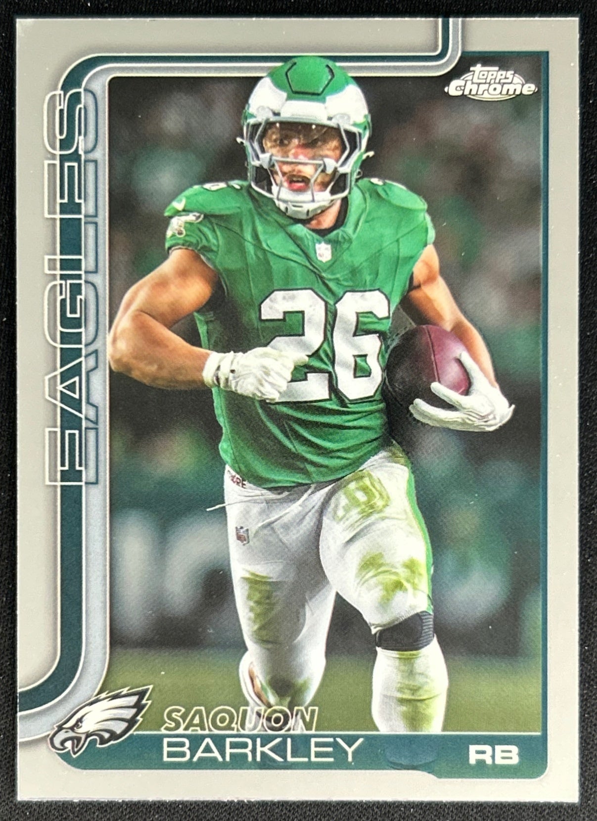 Saquon Barkley 2025 Topps Chrome Eagles Default Title Sports Trading Cards