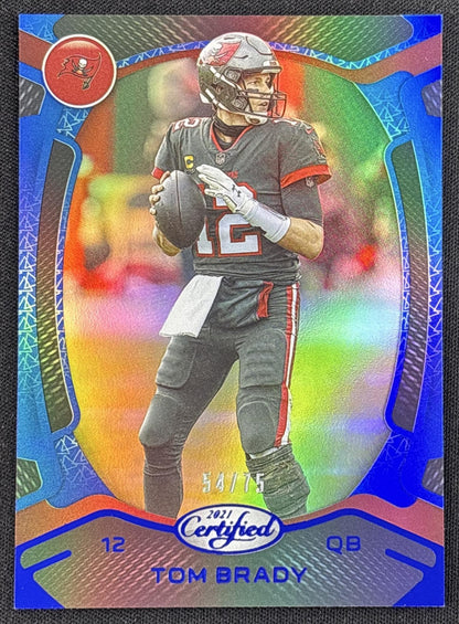 Tom Brady 2021 Panini Certified Mirror Blue /75 Buccaneers