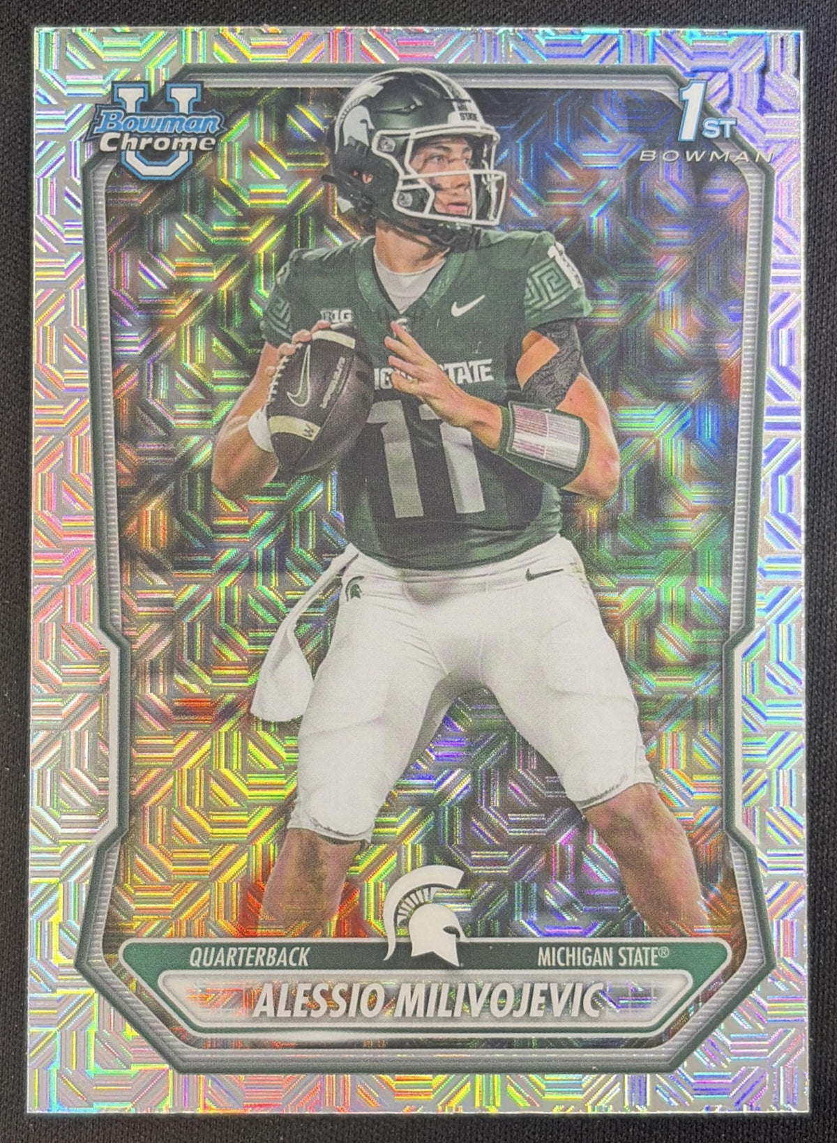 Alessio Milivojevic 2026 Bowman Chrome Prospects Mojo Refractor Spartans